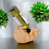 25CM PIG WINE BOTTLE HOLDER