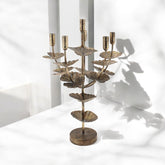 57CM GOLD METAL CANDLE HOLDER