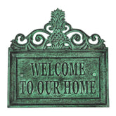 25CM ALUMINIUM GREEN WELCOME SIGN