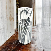 18" BLACK AND WHITE UMBRELLA STAND