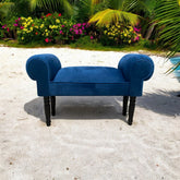 BLUE VELVET WINDOW SEAT