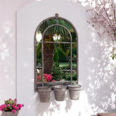 80CM WALL MIRROR WITH TRIPLE PLANTER