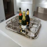 49CM NICKLE PLATED BOTTLE STAND