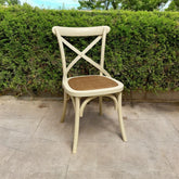 WHITE FRENCH CROSS BACK CHAIR