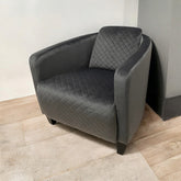 86CM LEAD COLOUR VELVET ARMCHAIR