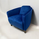 86CM BLUE COLOUR VELVET ARMCHAIR