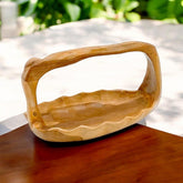 40CM TEAK BOWL WITH HANDLE
