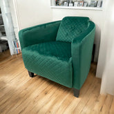86CM SEAGRASS COLOUR VELVET ARMCHAIR