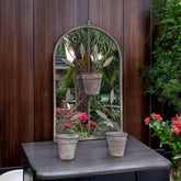 80CM WALL MIRROR WITH TRIPLE PLANTER