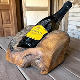 25CM TEAK ROOT SINGLE WINE HOLDER