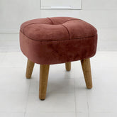 PINK WOODEN STOOL