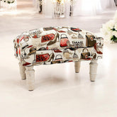 LADIES FABRIC FOOTSTOOL WITH DRAWER