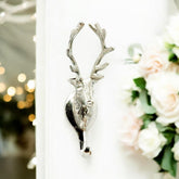 12CM NICKEL STAG HEAD WALL HOOK