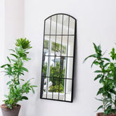 170CM CAST IRON BLACK WALL MIRROR