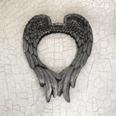 57CM ANTIQUE SILVER MIRROR-WING