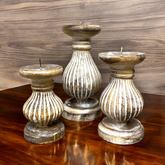 20/15/12CM SET 3 CANDLESTICKS