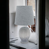 35CM HAND FINISHED LAMP AND SHADE