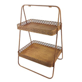 59CM RUSTY METAL DISPLAY SHELF