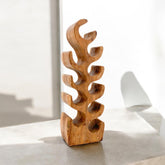 10 BOTTLE HAND CARVED WINE RACK