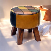 42CM LEATHER STOOL