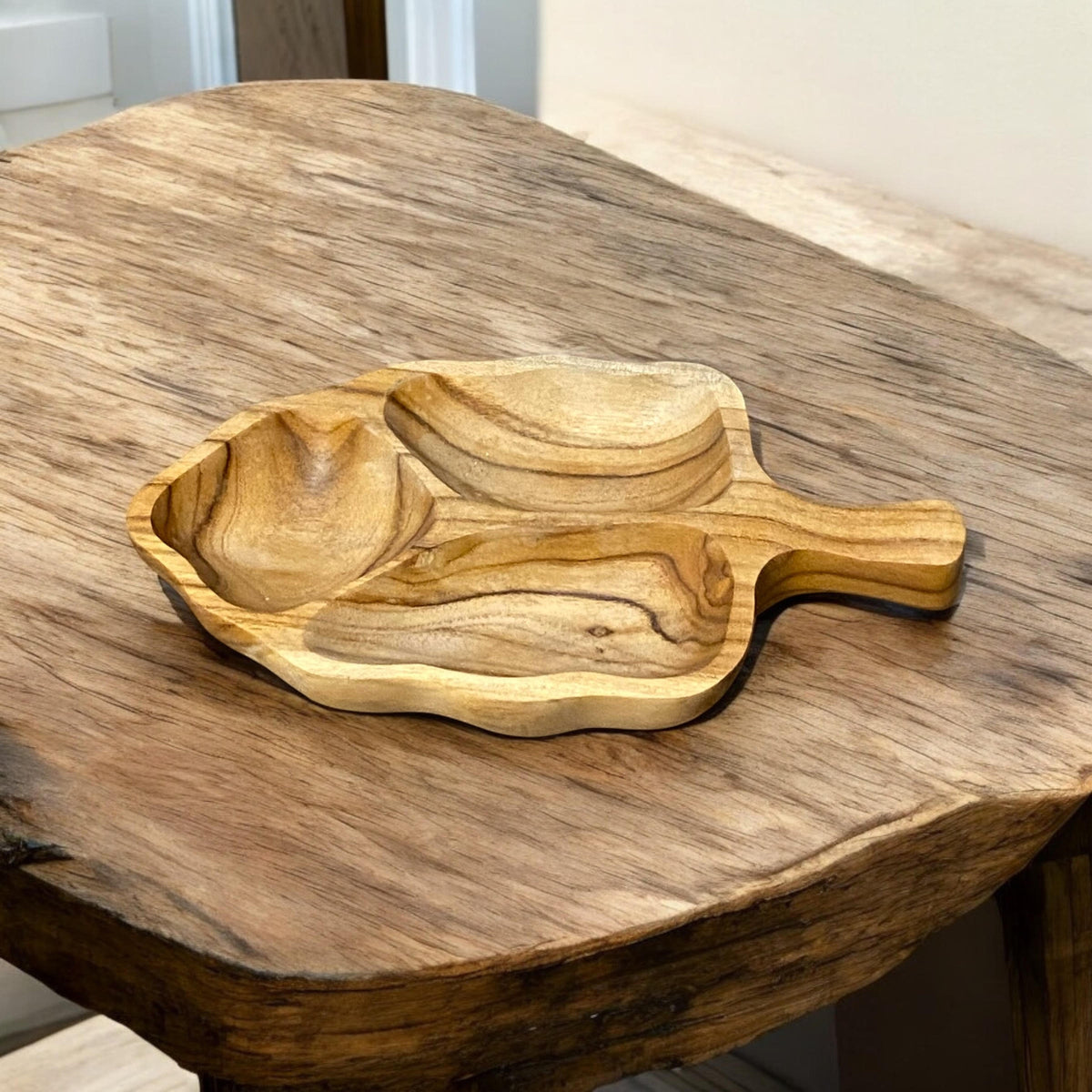 25CM TEAK ROOT ACORN BOWL