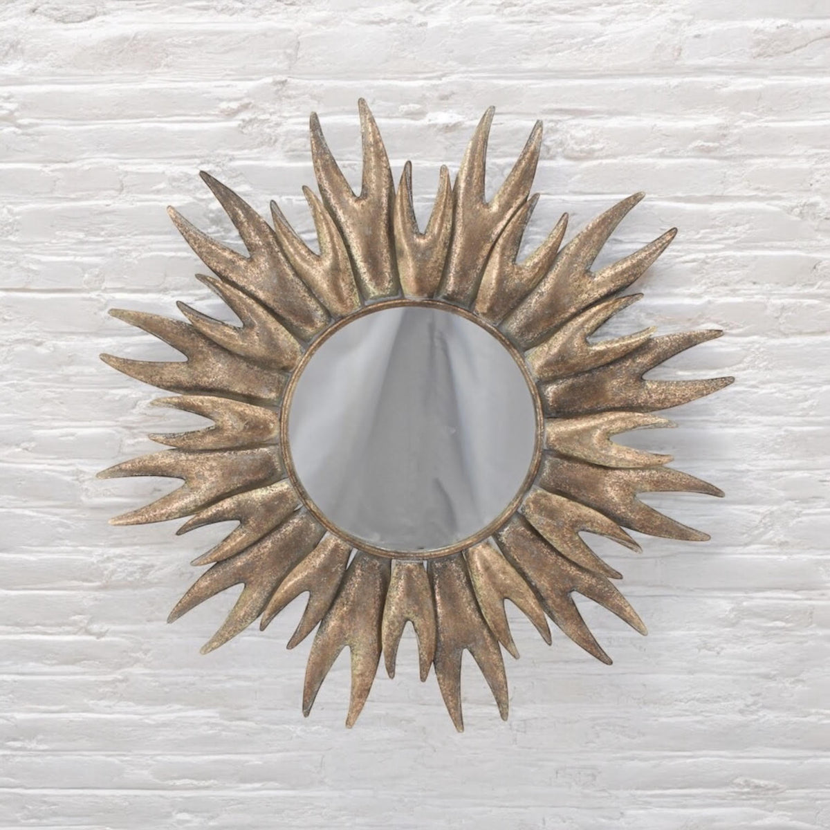 86CM ROUND METAL MIRROR