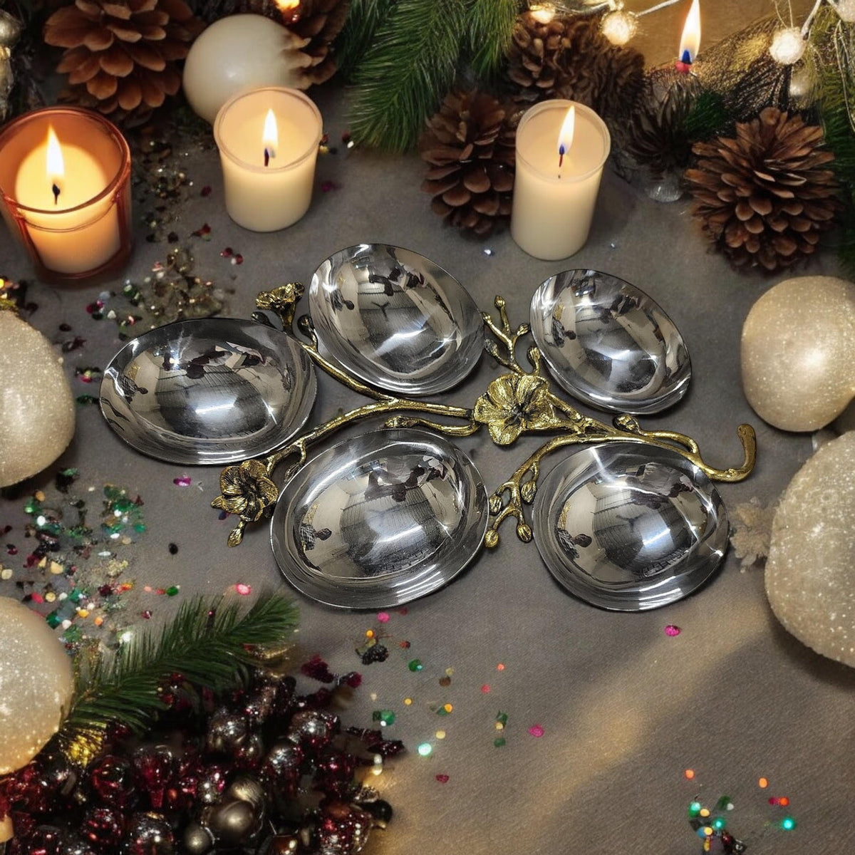 33CM BRASS FRUIT BOWLS