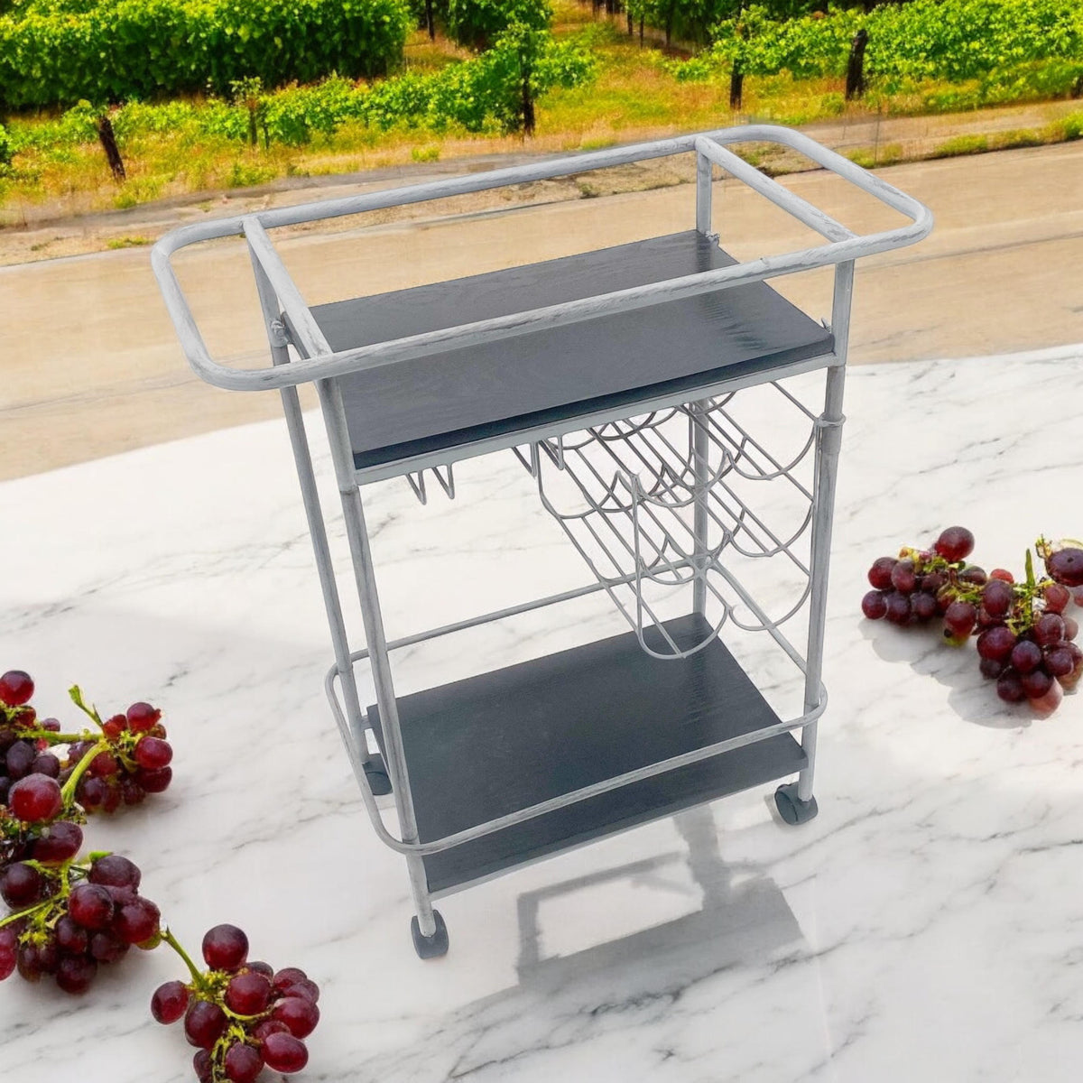 75CM METAL DRINKS TROLLEY