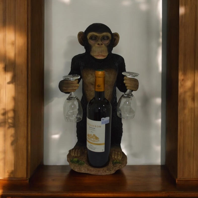 46CM MONKEY WINE BOTTLE HOLDER
