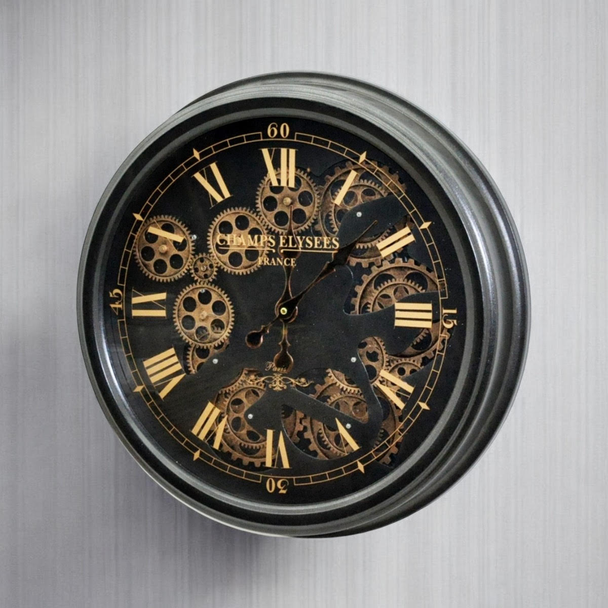 52.5CM BLACK WALL CLOCK