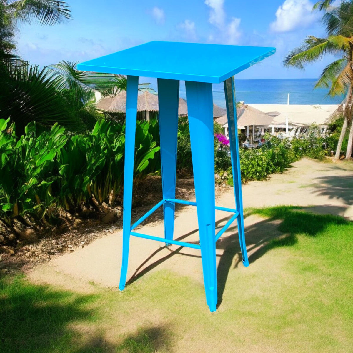 60X60X115CM BLUE METALTABLE