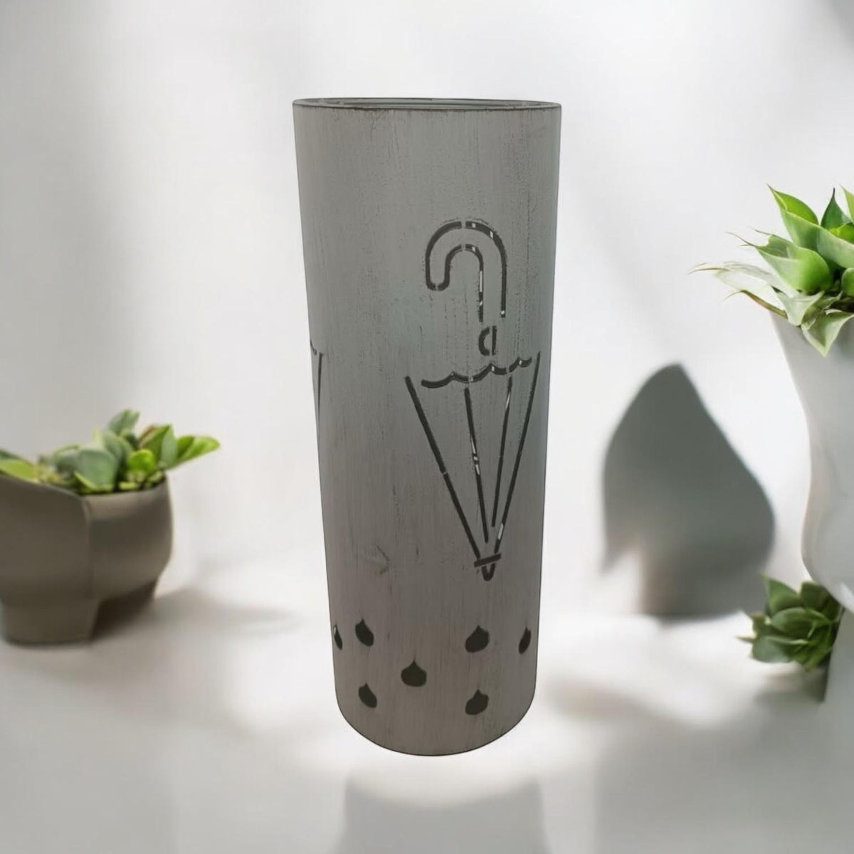 49CM CREAM METAL UMBRELLA STAND