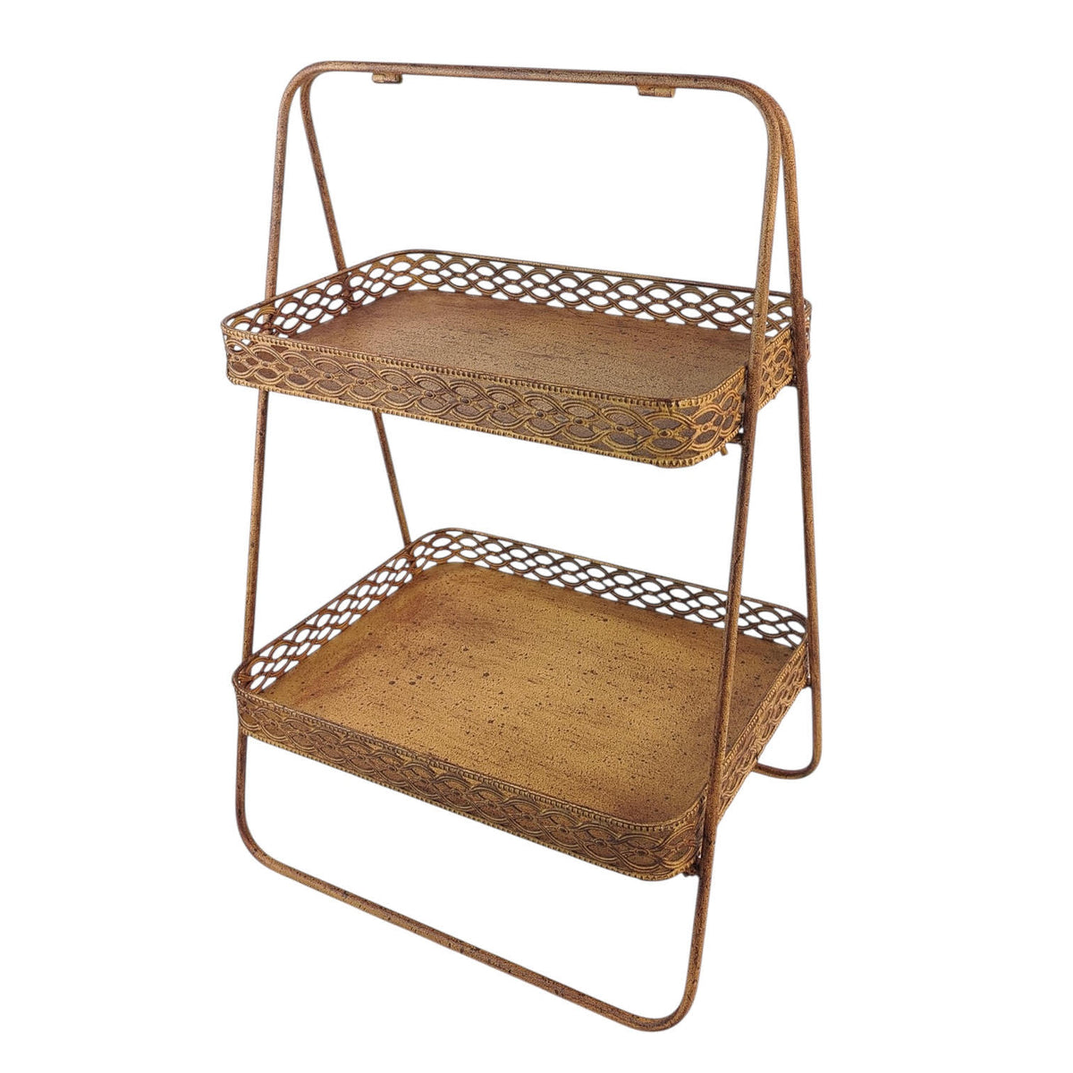 59CM RUSTY METAL DISPLAY SHELF