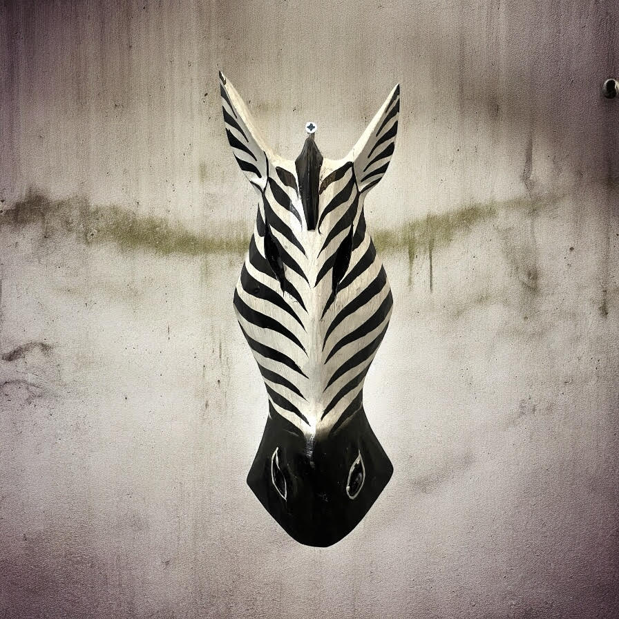 100CM EXTRA LARGE ZEBRA MASK