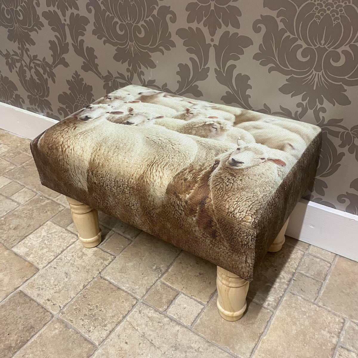 SHEEP FOOTSTOOL