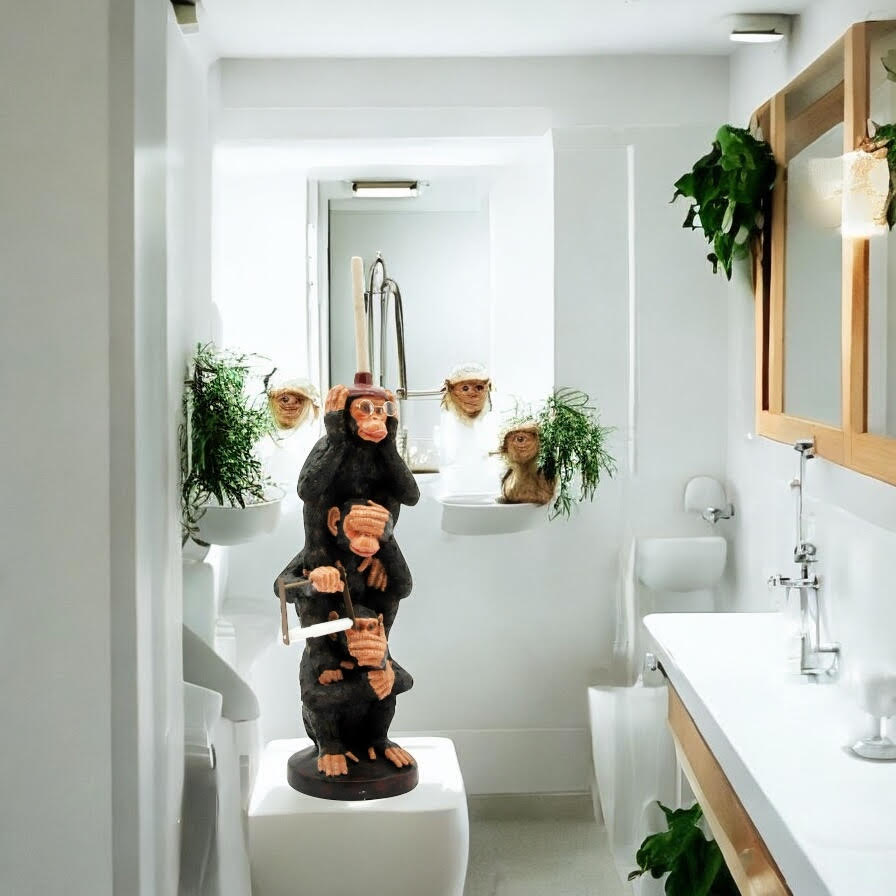 82CM MONKEY TOILET ROLL HOLDER