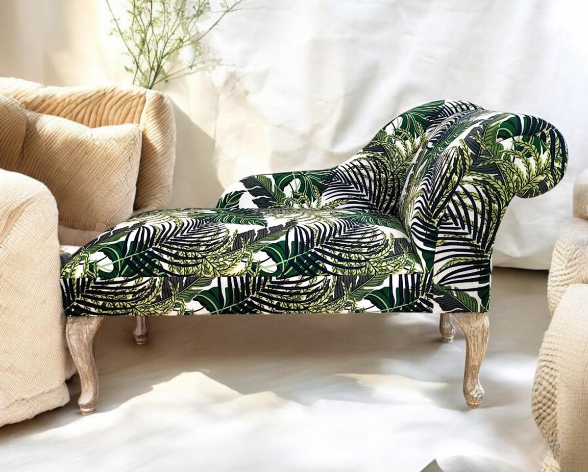120X46X57CM PALM LEAF MINI CHAISE LONGUE